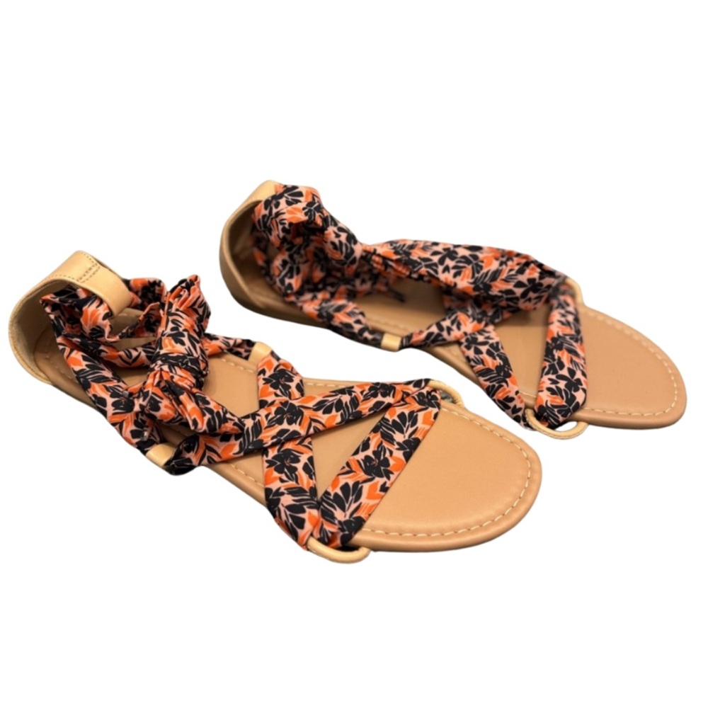 Wrap Tie Scarf Sandal NWOT